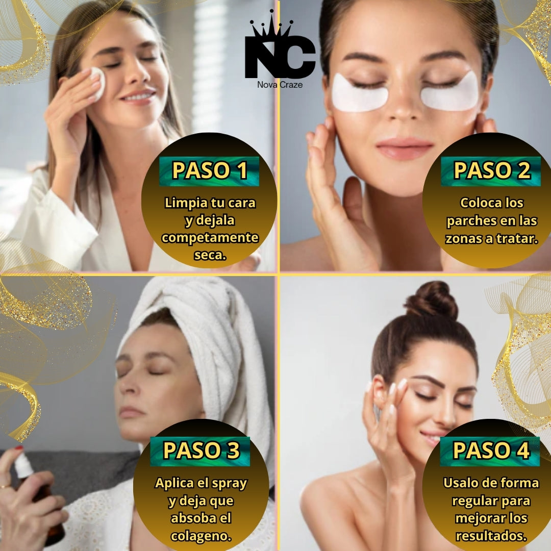 SET 8 PARCHES COLAGENO SOLUBLE  NOVA ADAD™ (EL ORIGINAL) +SPRAY VITAMINA C GRATIS!